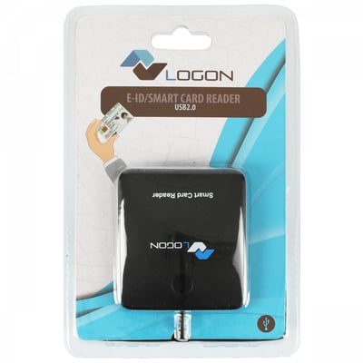 Logon Lecteur de carte d’identité eID & USB 2.0  - Noire (LCR002A)